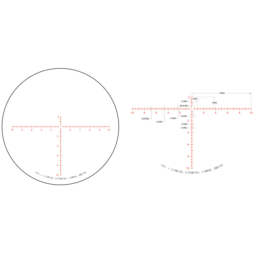 Trijicon Credo 2.5-15x42 Rifle Scope with Red MRAD Center Dot Reticle