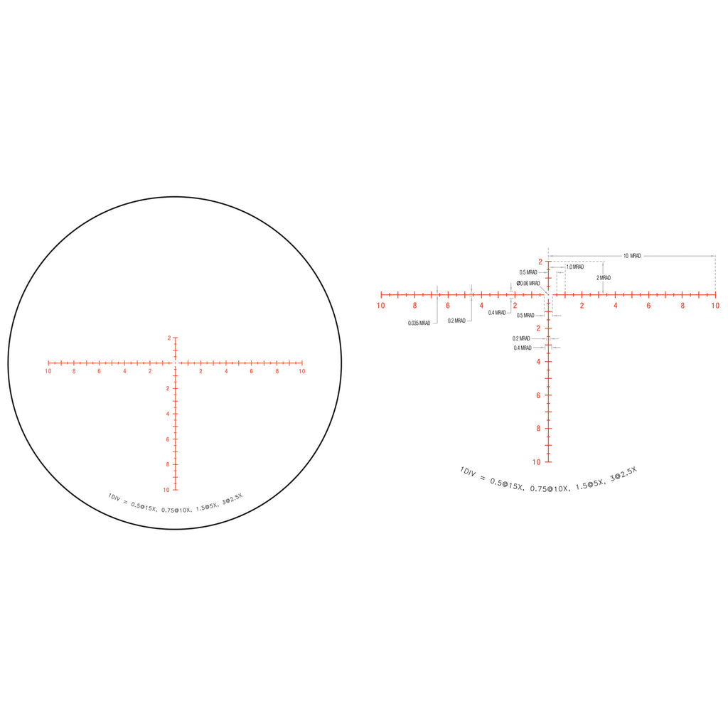 Trijicon Credo 2.5-15x56 Rifle Scope with Red MRAD Center Dot Reticle