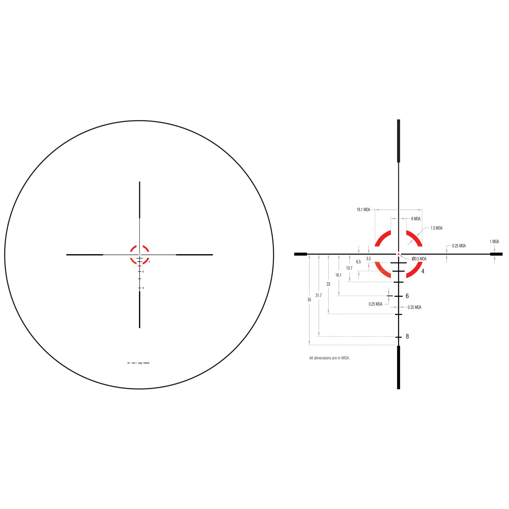 Trijicon Credo 1-6x24 SFP BDC Red Riflescope – Tactical Low Power Variable Optic with Illuminated Reticle