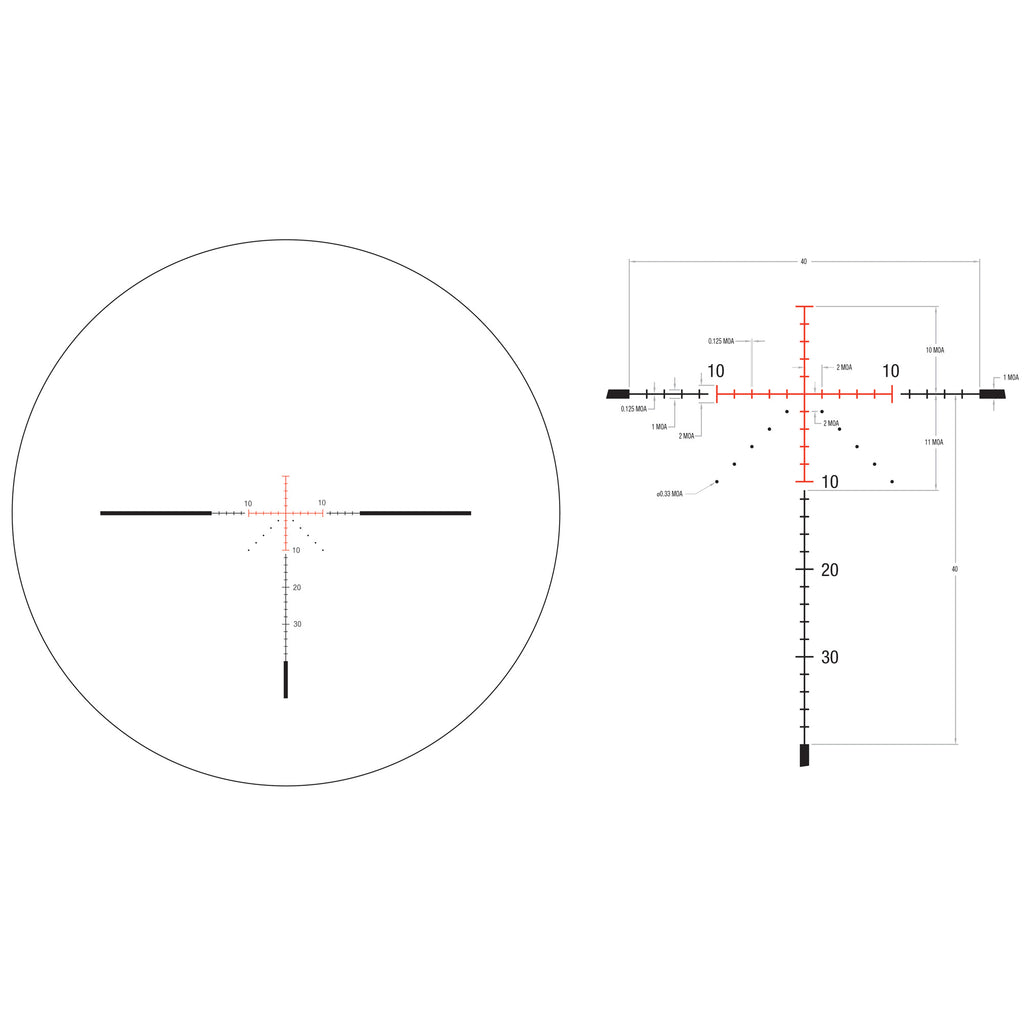 Trijicon Credo 3-9x40 Rifle Scope with Red MOA Precision Hunter Reticle