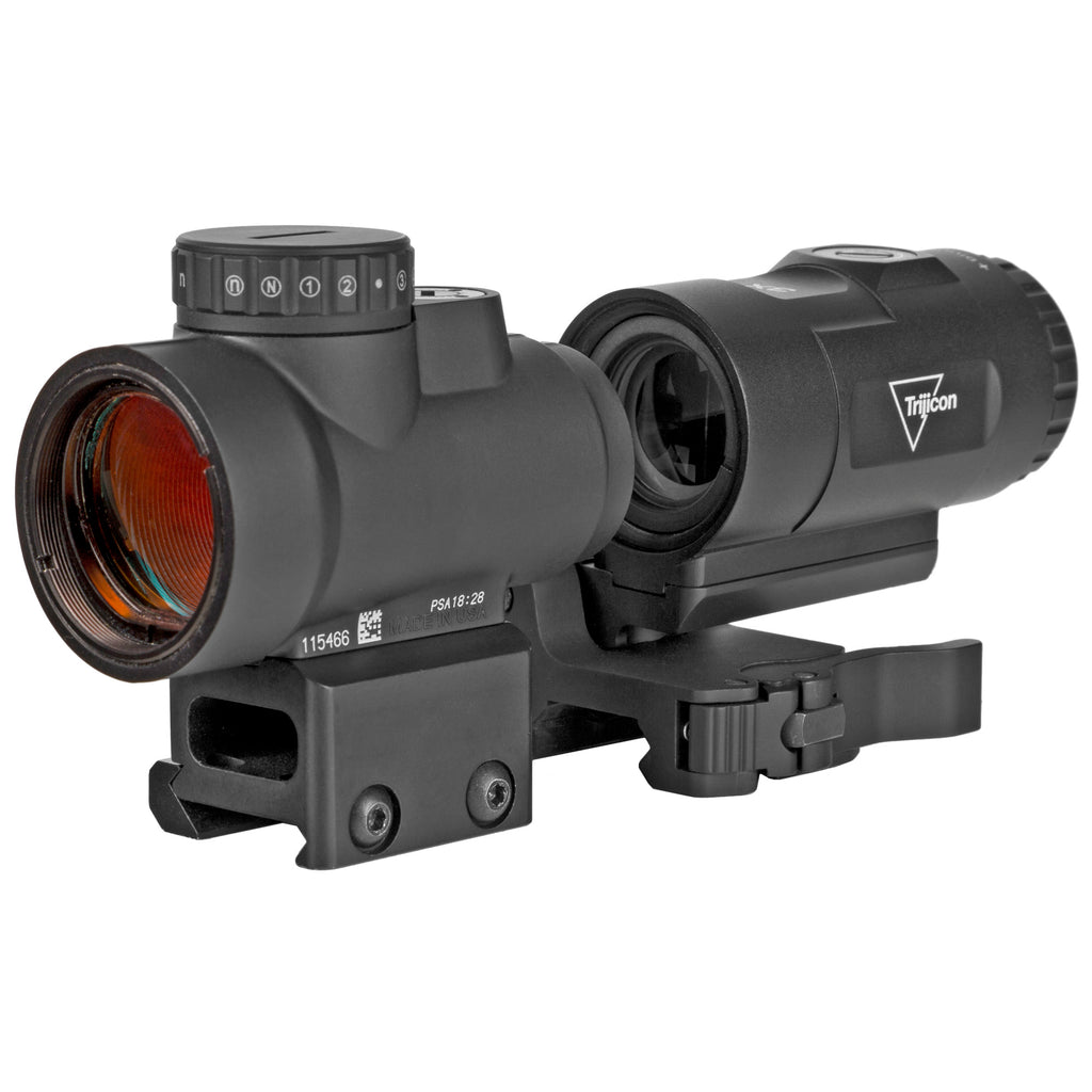 Trijicon MRO HD Red Dot Sight with Magnifier Combo - 25mm Objective, 1X Power, 68 MOA & 2 MOA Reticle