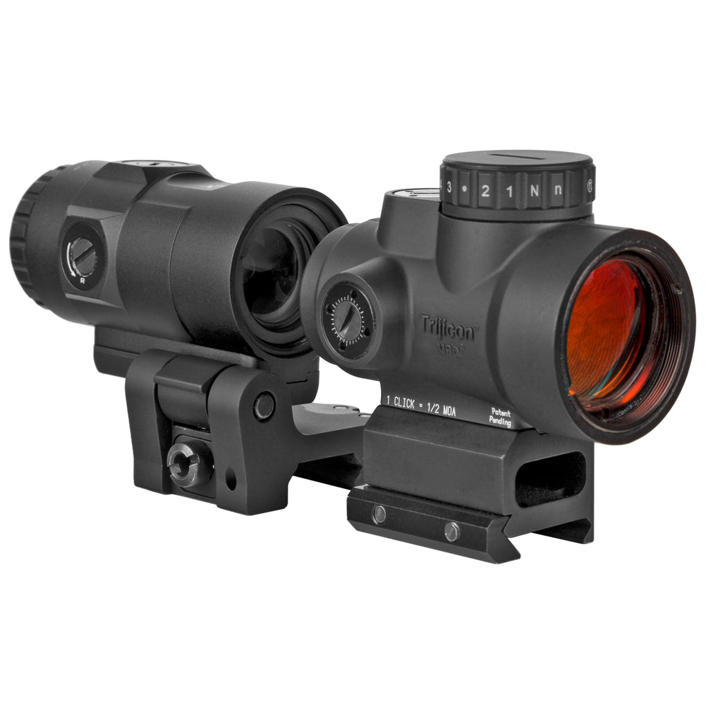 Trijicon MRO HD Red Dot Sight with Magnifier Combo - 25mm Objective, 1X Power, 68 MOA & 2 MOA Reticle