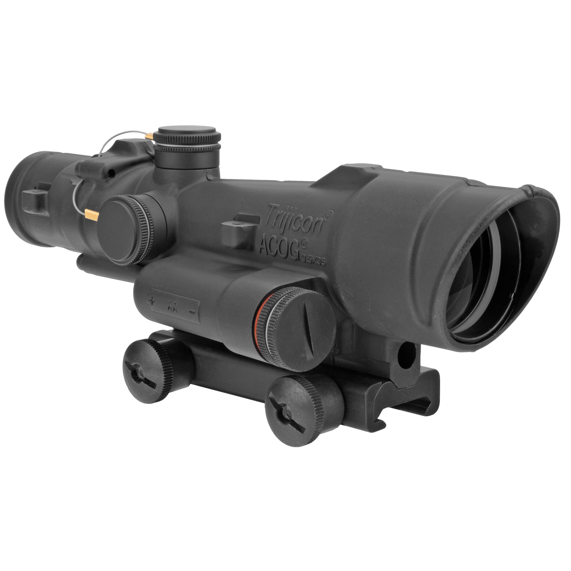 Trijicon ACOG 3.5x35 LED Rifle Scope with Green Chevron Reticle and Flat Top Mount