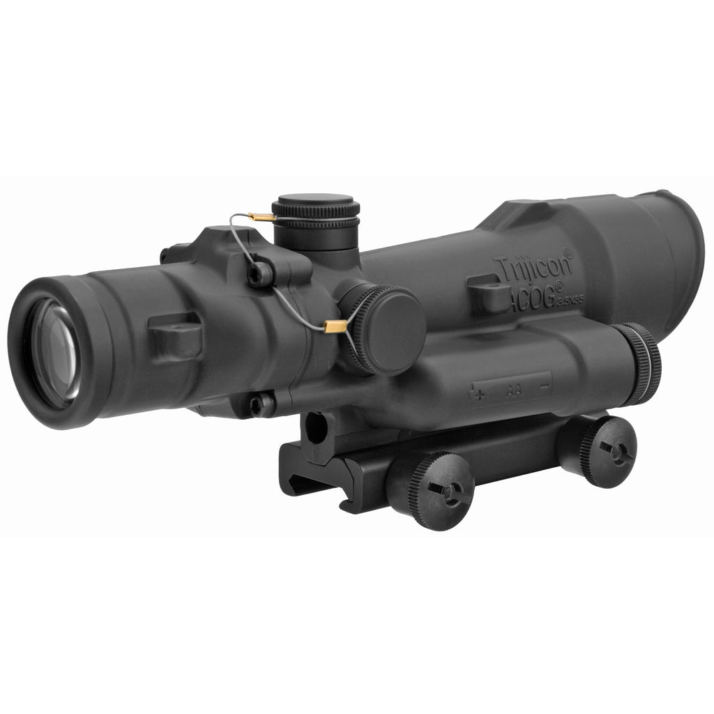Trijicon ACOG 3.5x35 LED Rifle Scope with Green Chevron Reticle and Flat Top Mount