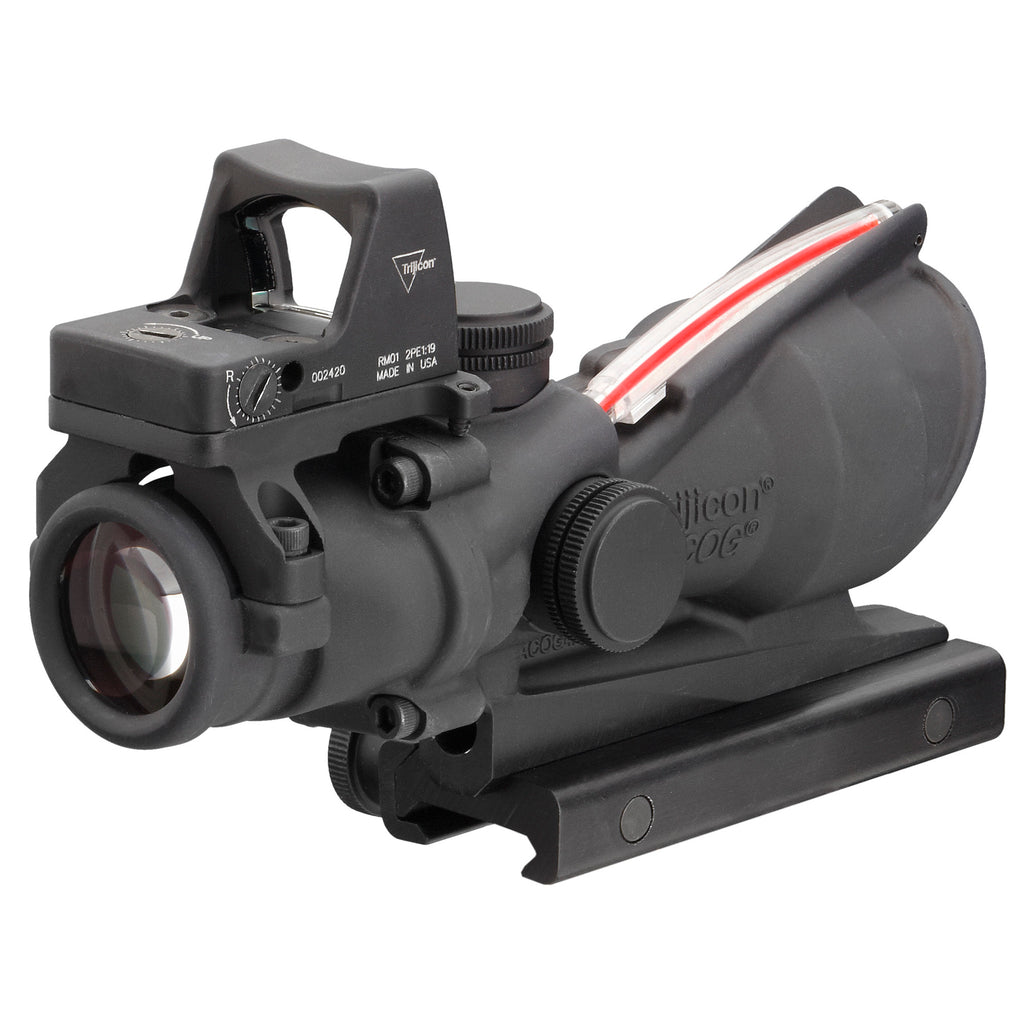 Trijicon ACOG 4x32 Red Chevron .223 Rifle Scope with RMR - Black
