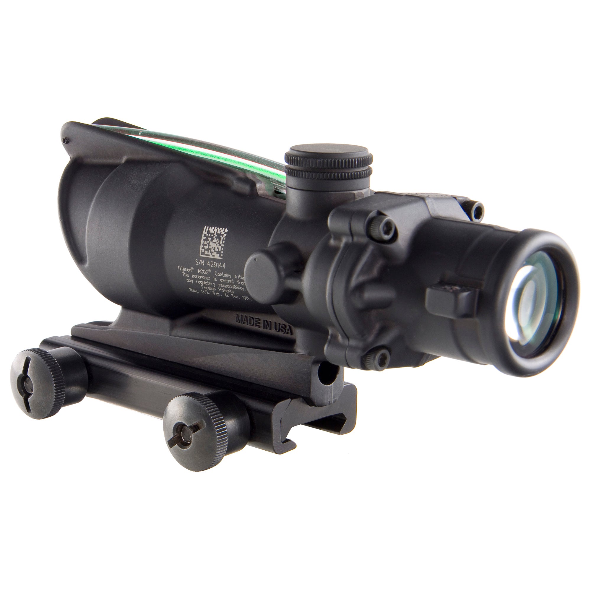 Trijicon ACOG 4X32 Rifle Scope with Green Chevron Reticle for .223 Caliber