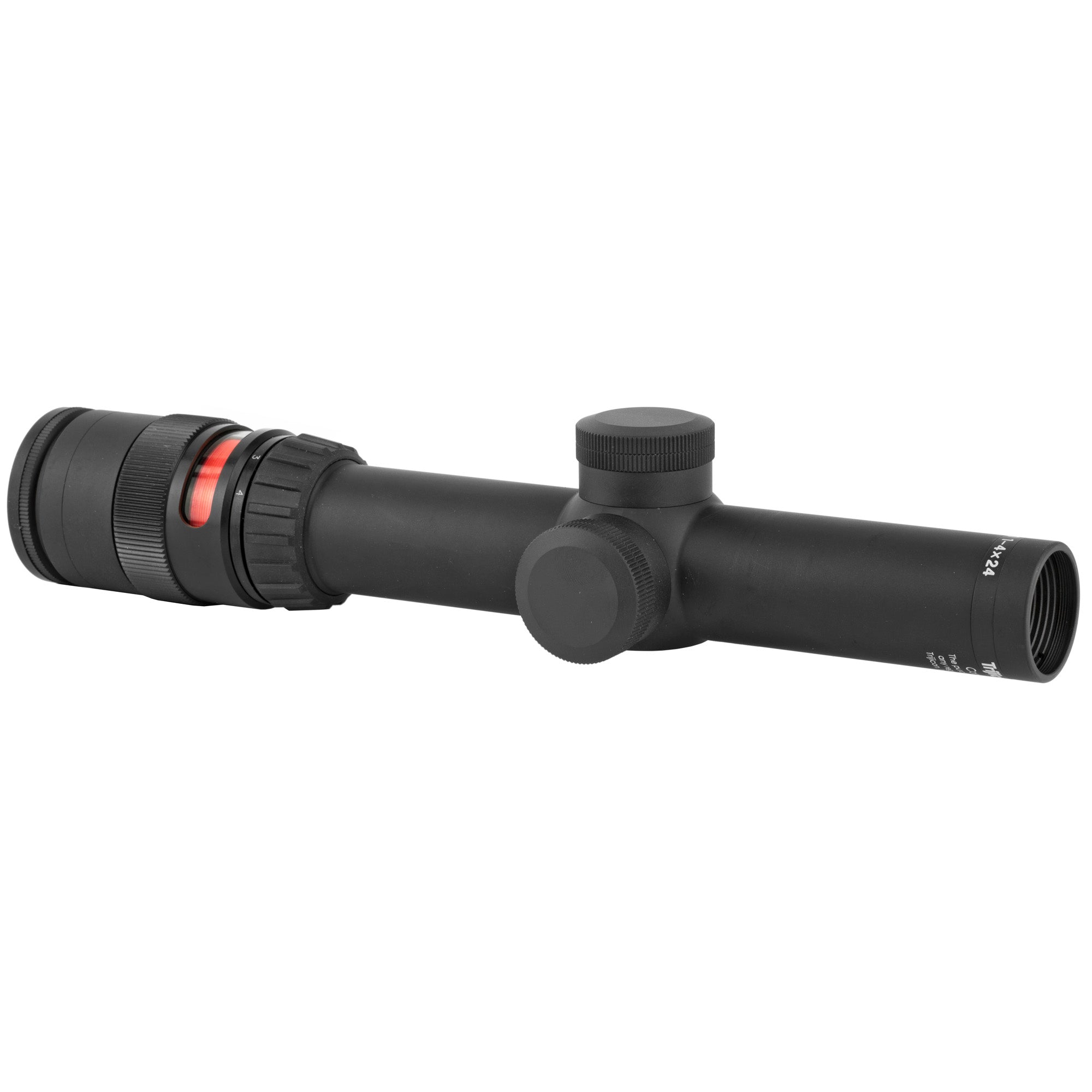 Trijicon AccuPoint 1-4x24 Red Triangle Post Rifle Scope - Black, 30mm Tube