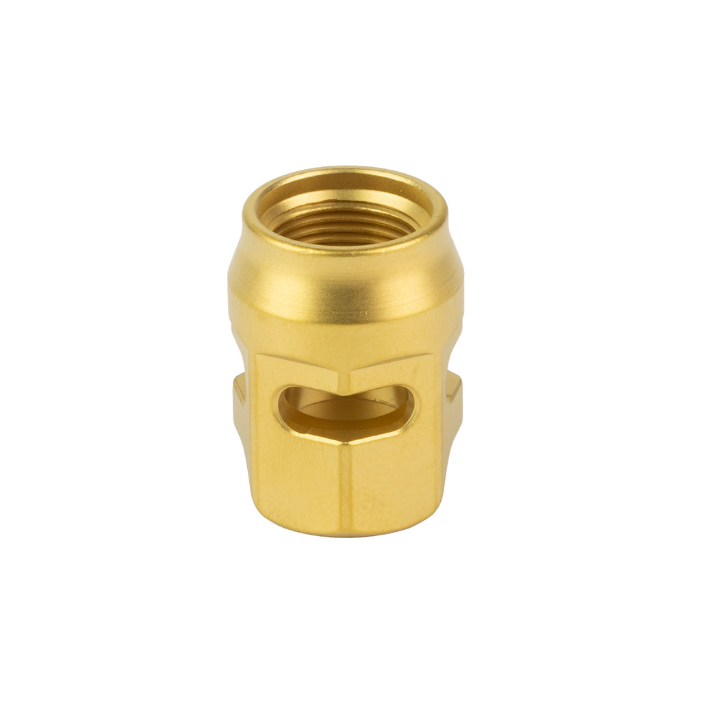 True Precision Cobra Comp 9mm Gold 1/2x28 Threaded Compensator