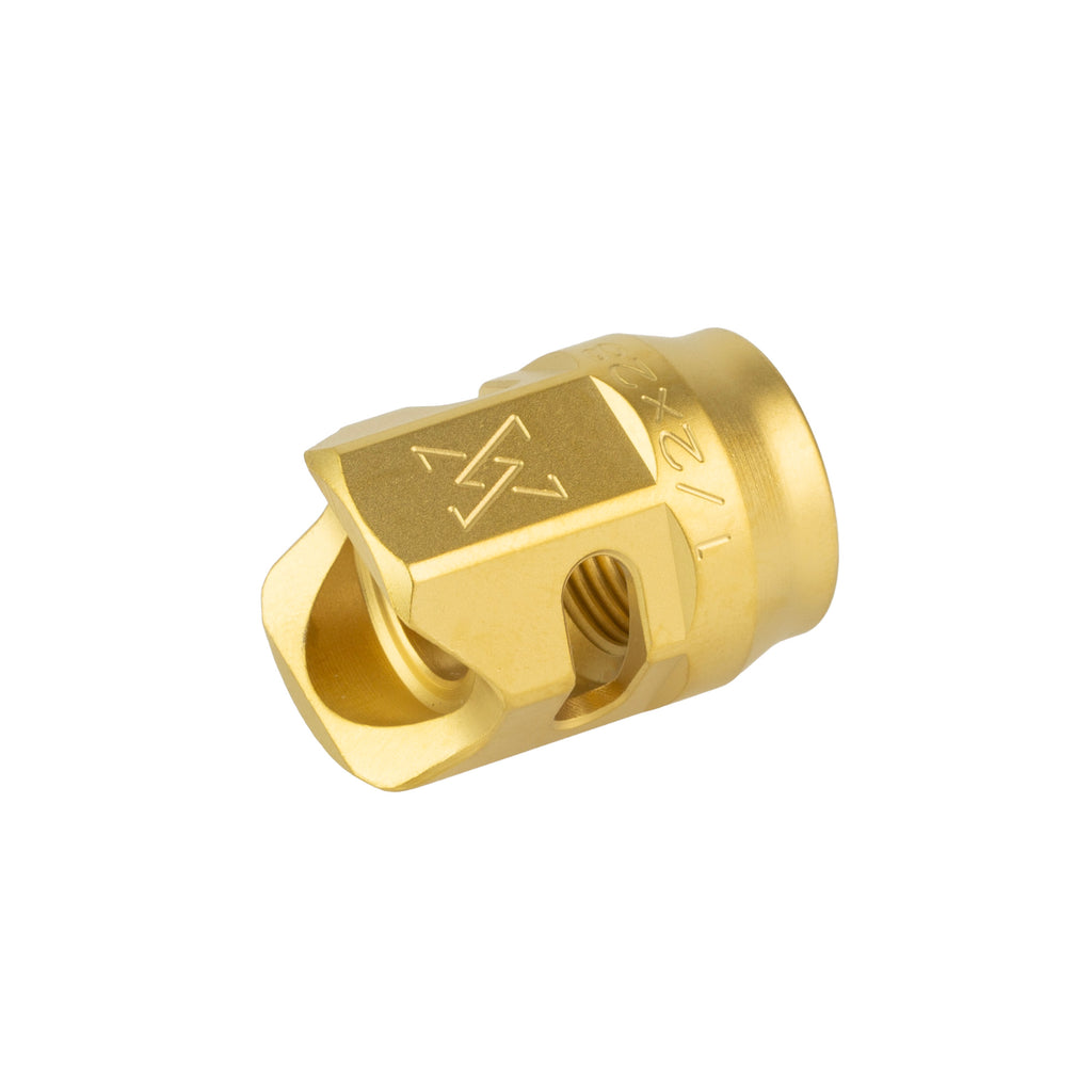 True Precision Cobra Comp 9mm Gold 1/2x28 Threaded Compensator