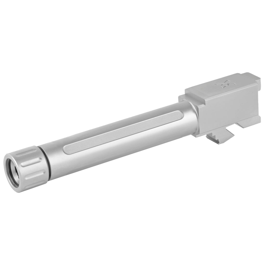 True Precision G19 Threaded 9mm Barrel - American Made Silver Barrel for Glock 19