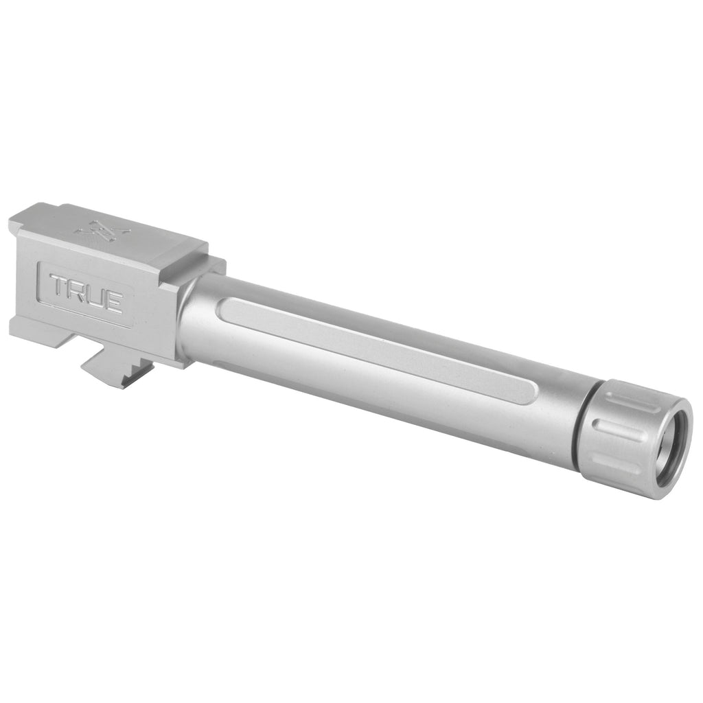 True Precision G19 Threaded 9mm Barrel - American Made Silver Barrel for Glock 19