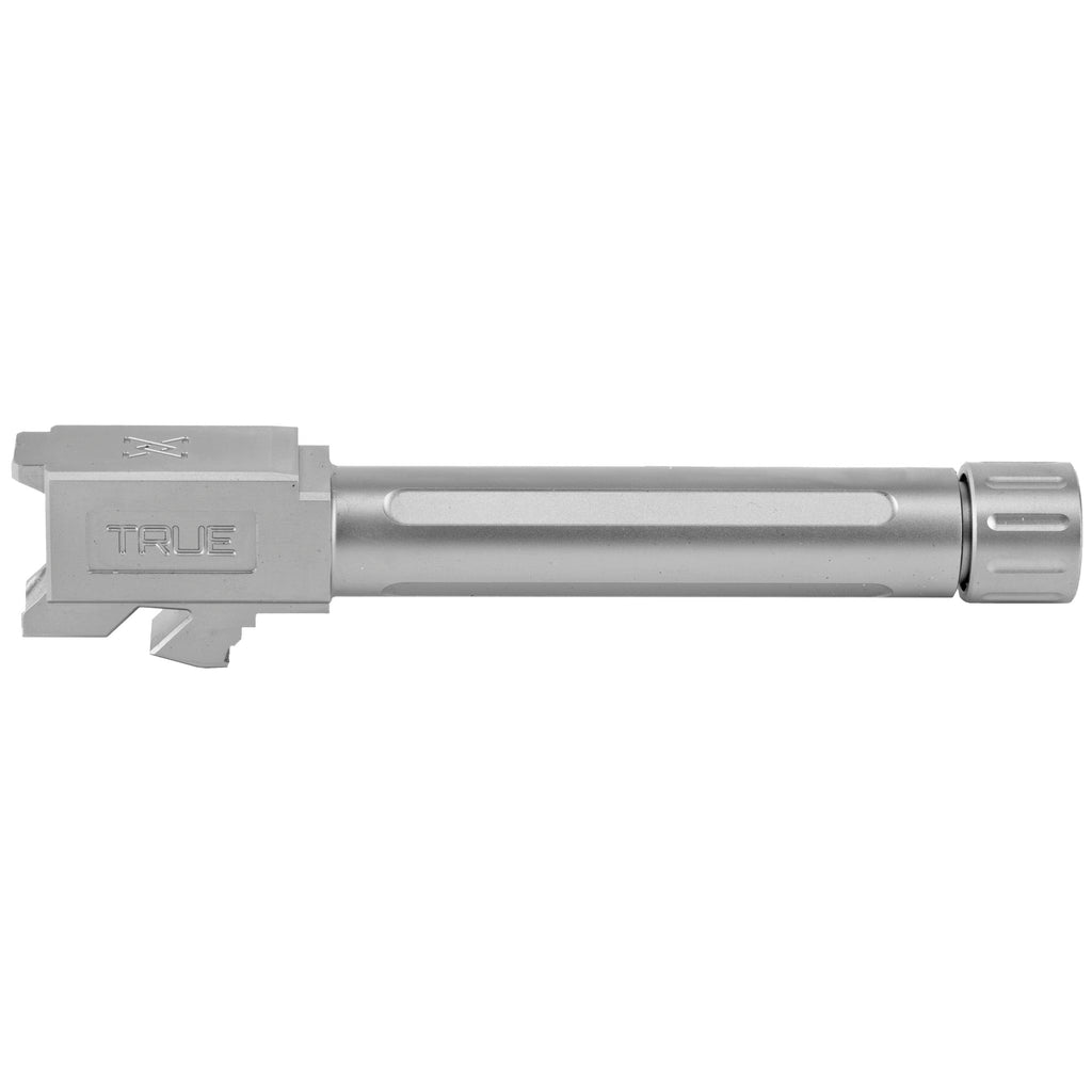 True Precision G19 Threaded 9mm Barrel - American Made Silver Barrel for Glock 19