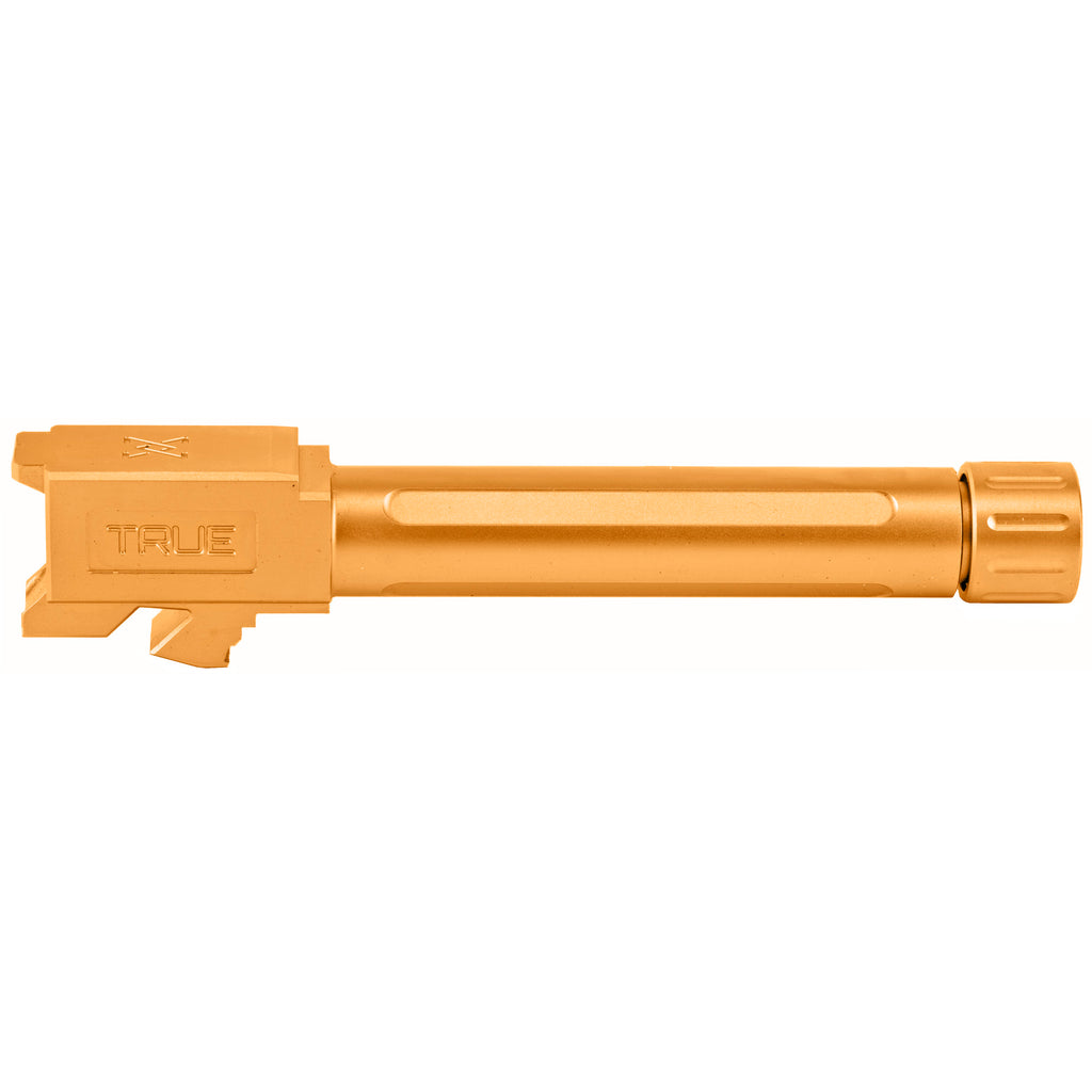 True Precision Gold Threaded 9mm Barrel for Glock G19 – Part TP-G19B-XTG