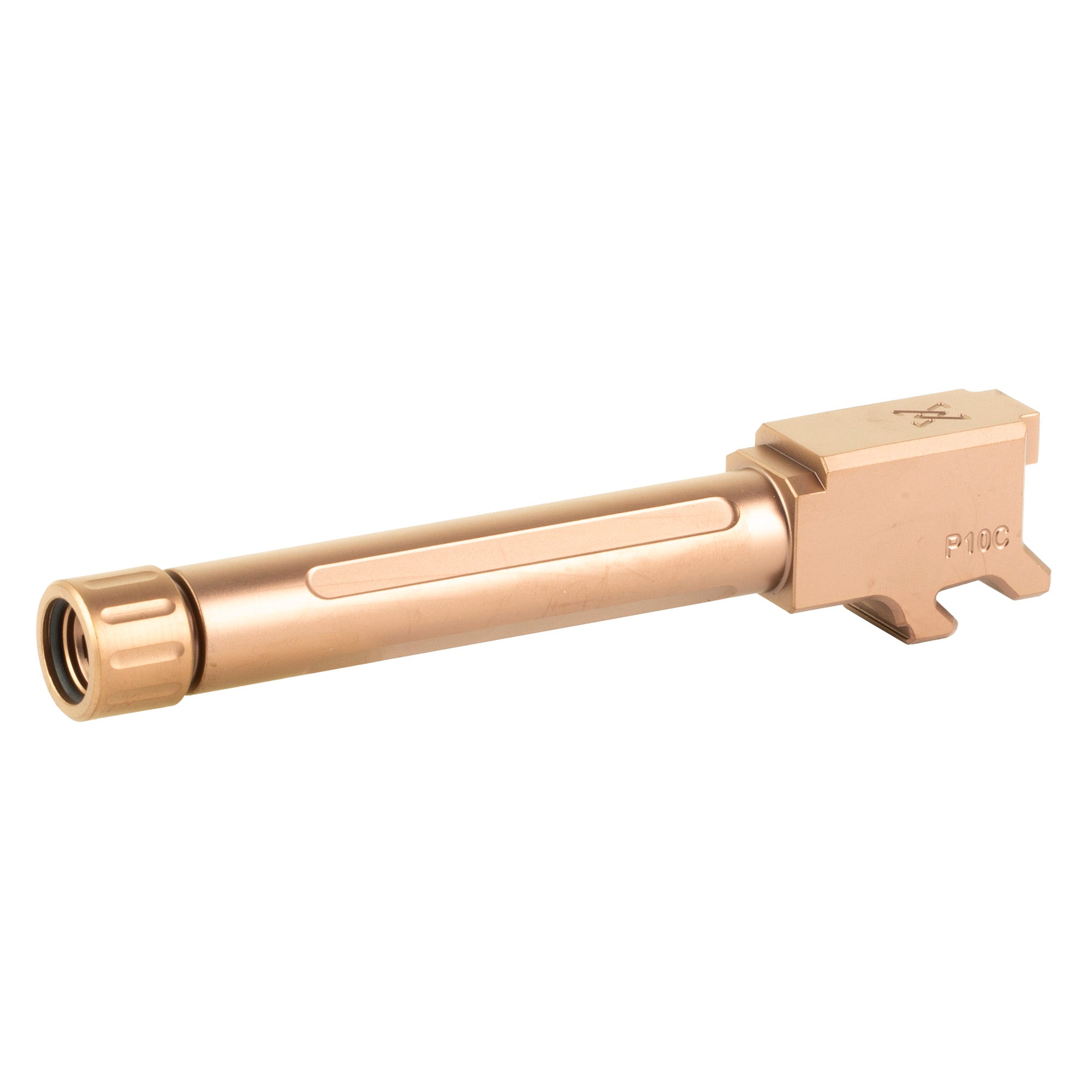 True Precision Copper Threaded 9mm Barrel for CZ P10C – Part Number TP-P10CB-XTC