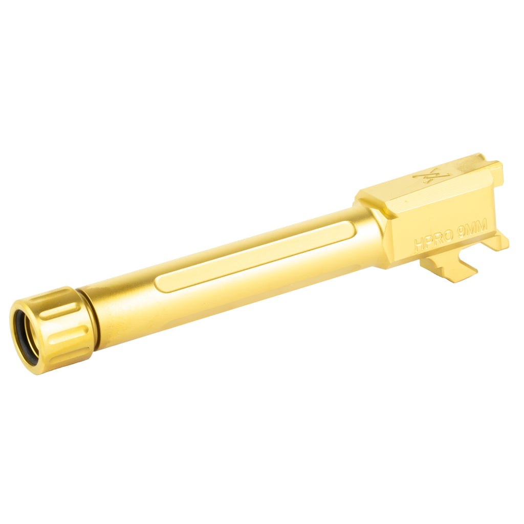 True Precision Gold Titanium Nitride Threaded 9mm Barrel for Springfield Hellcat Pro