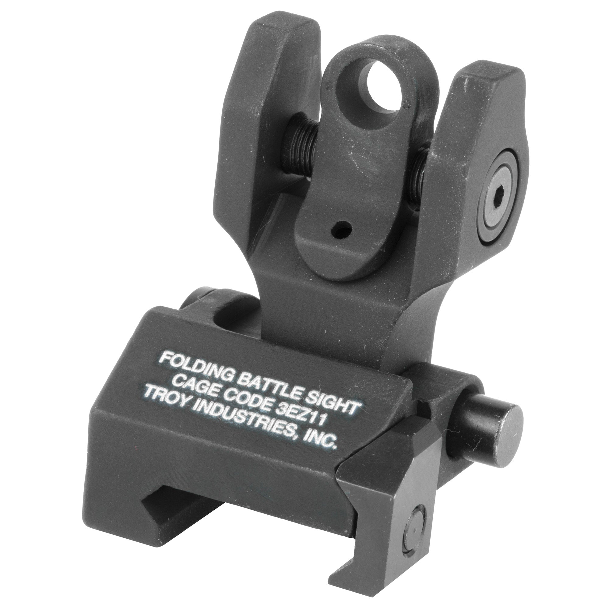 Troy Industries BattleSight Folding Rear Tritium Sight for Rifles - Black, Part Number SSIG-FBS-RTBT-00