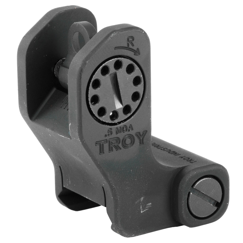 TROY Industries Fixed Rear BattleSight Black, Part Number SSIG-FRS-R0BT-00