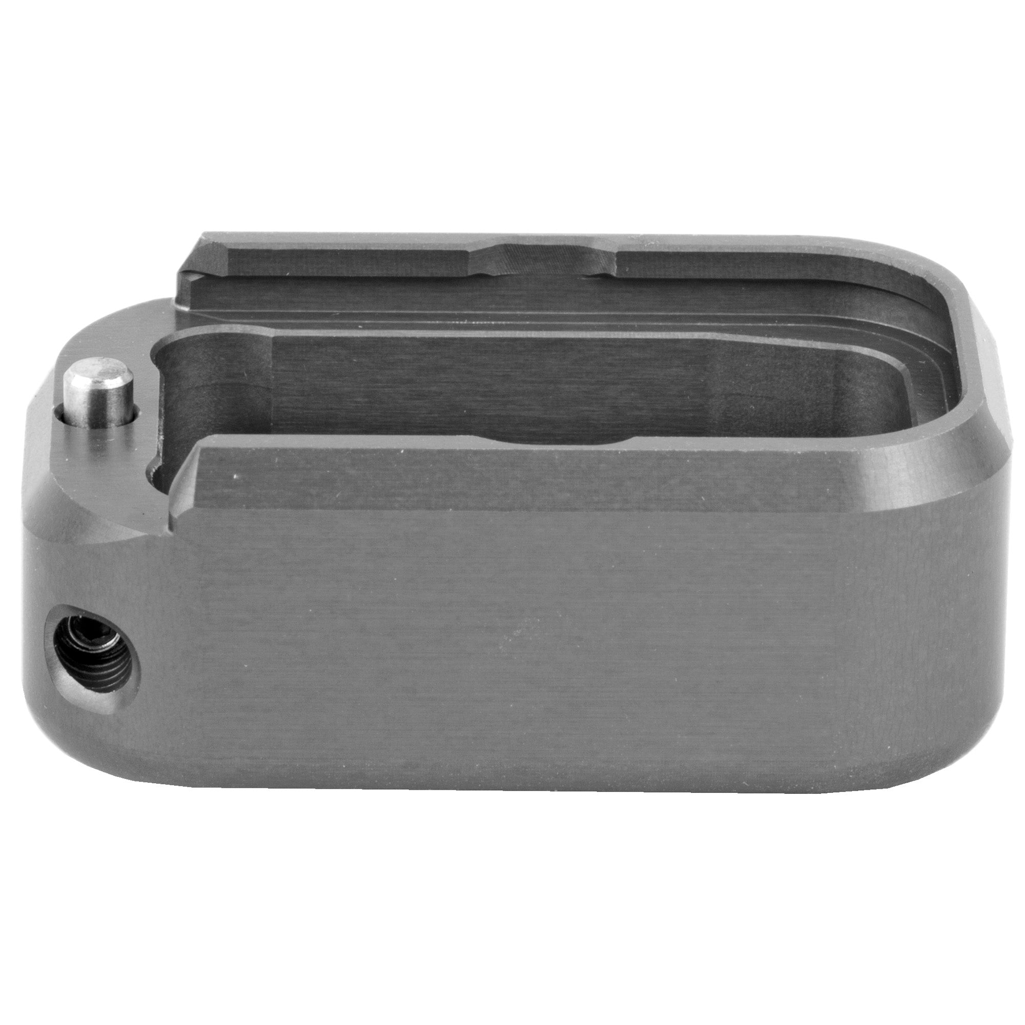 Taran Tactical Innovation GLOCK-Compatible Magazine Base Pad – Small Gray Aluminum Extension, Part GBP940-005