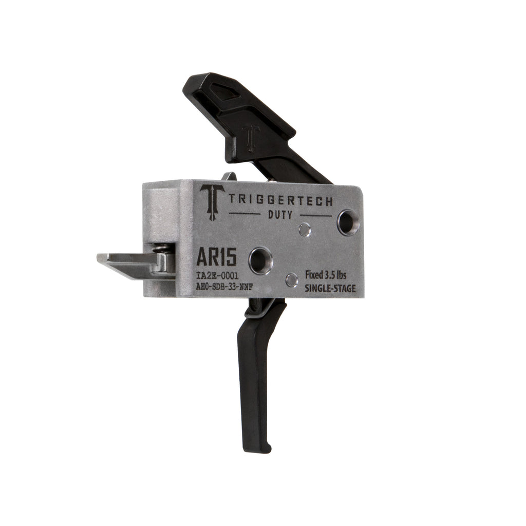 TriggerTech AR15 Duty Flat Trigger with 3.5 lb Pull for Military and Law Enforcement, Black