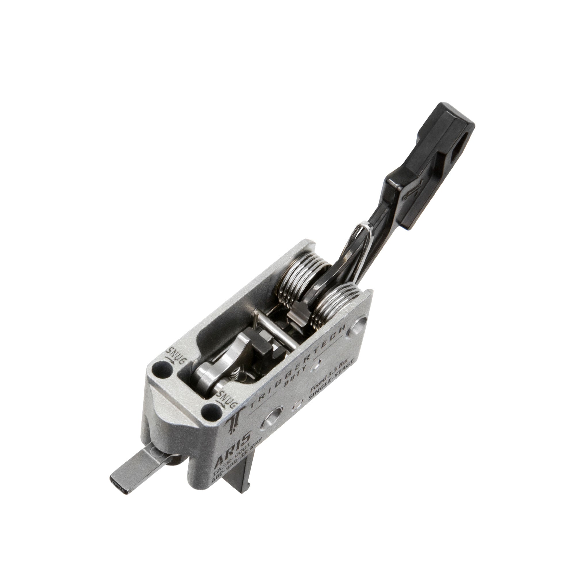 TriggerTech AR15 Duty Flat Trigger with 3.5 lb Pull for Military and Law Enforcement, Black