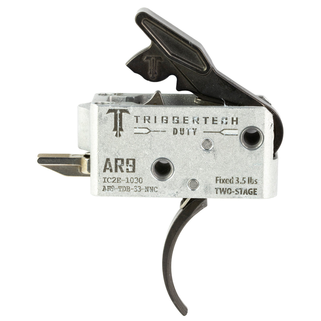 TriggerTech AR Duty Trigger - Model Duty, 3.5 lb Two-Stage Black Trigger for AR Platforms