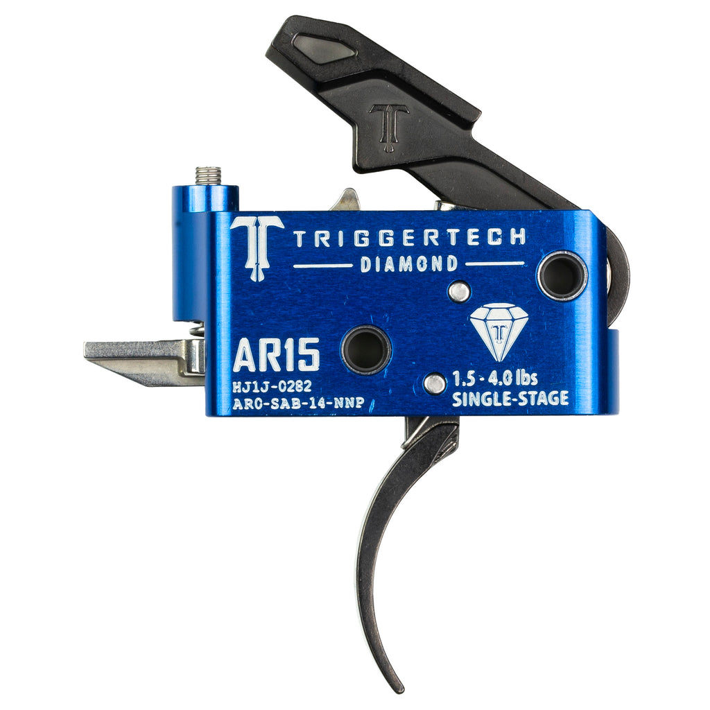 TriggerTech AR15 Single Stage Diamond Trigger - Blue, Part Number AR0-SAB-14-NNP