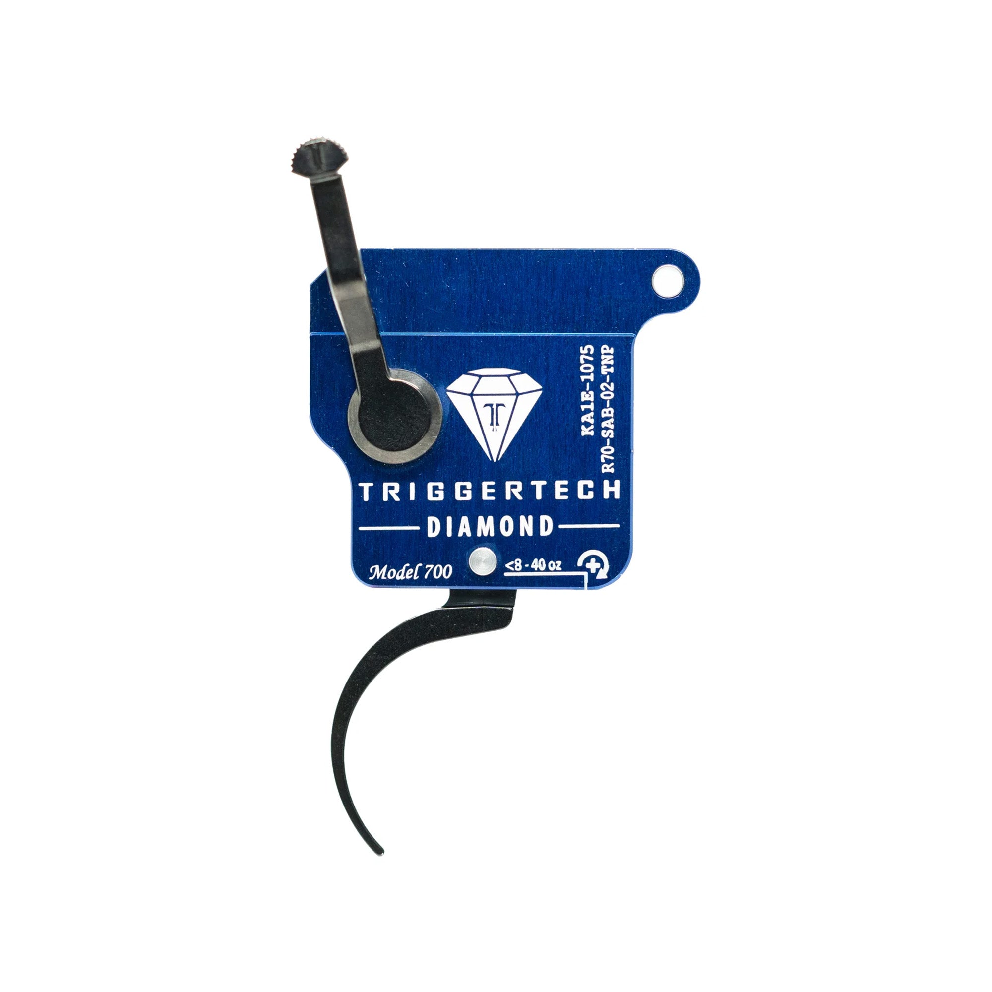 TriggerTech Rough Diamond R700 Trigger - Black and Blue, Model R70-SAB-02-TNP