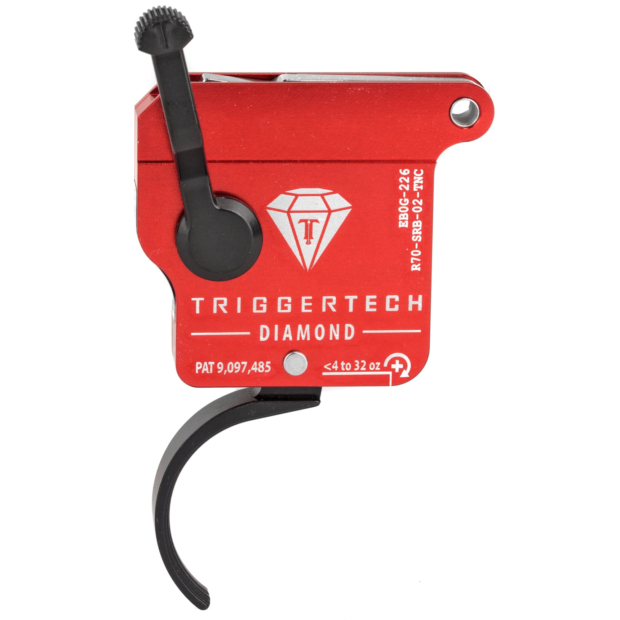 TriggerTech Diamond R700 Black Trigger with Zero Creep and Adjustable Pull Weight