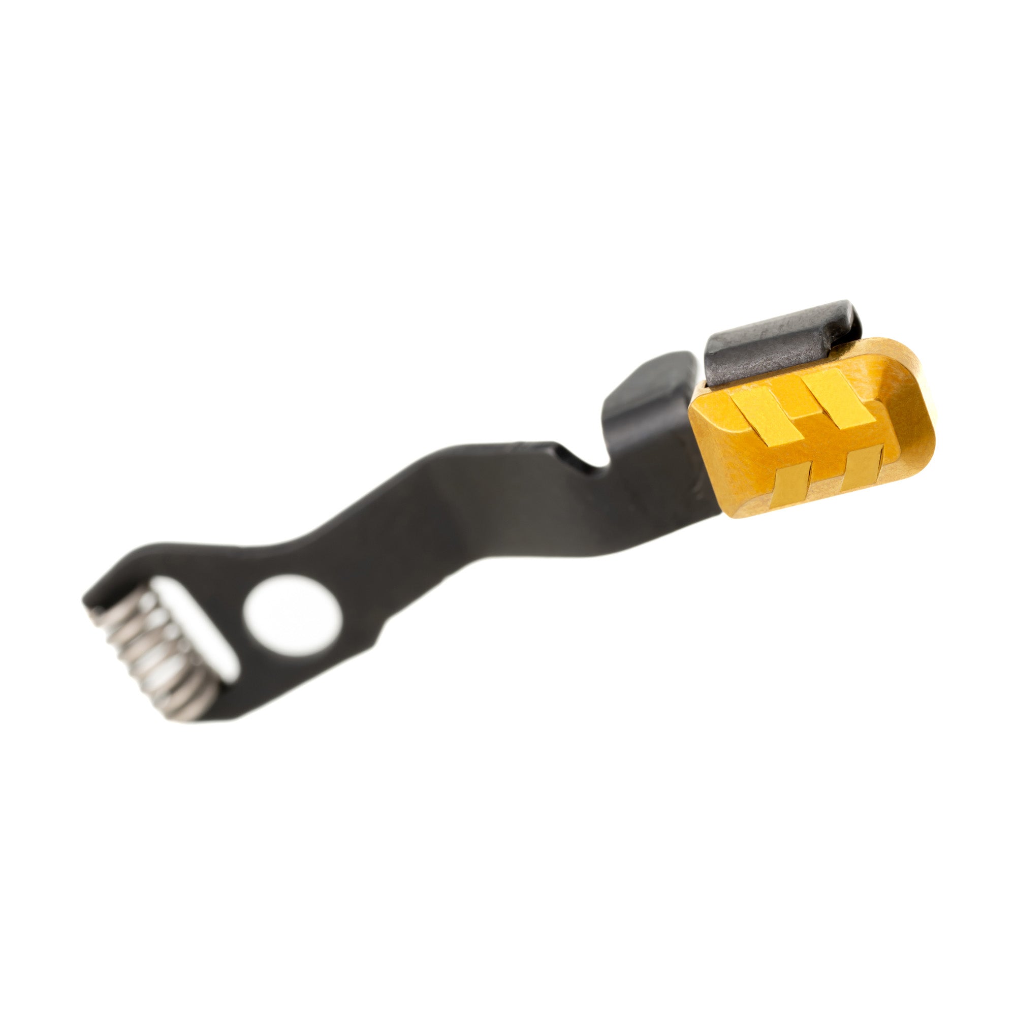 Tyrant CNC Gold Extended Slide Stop for Glock 43X – Enhanced Grip and Durability