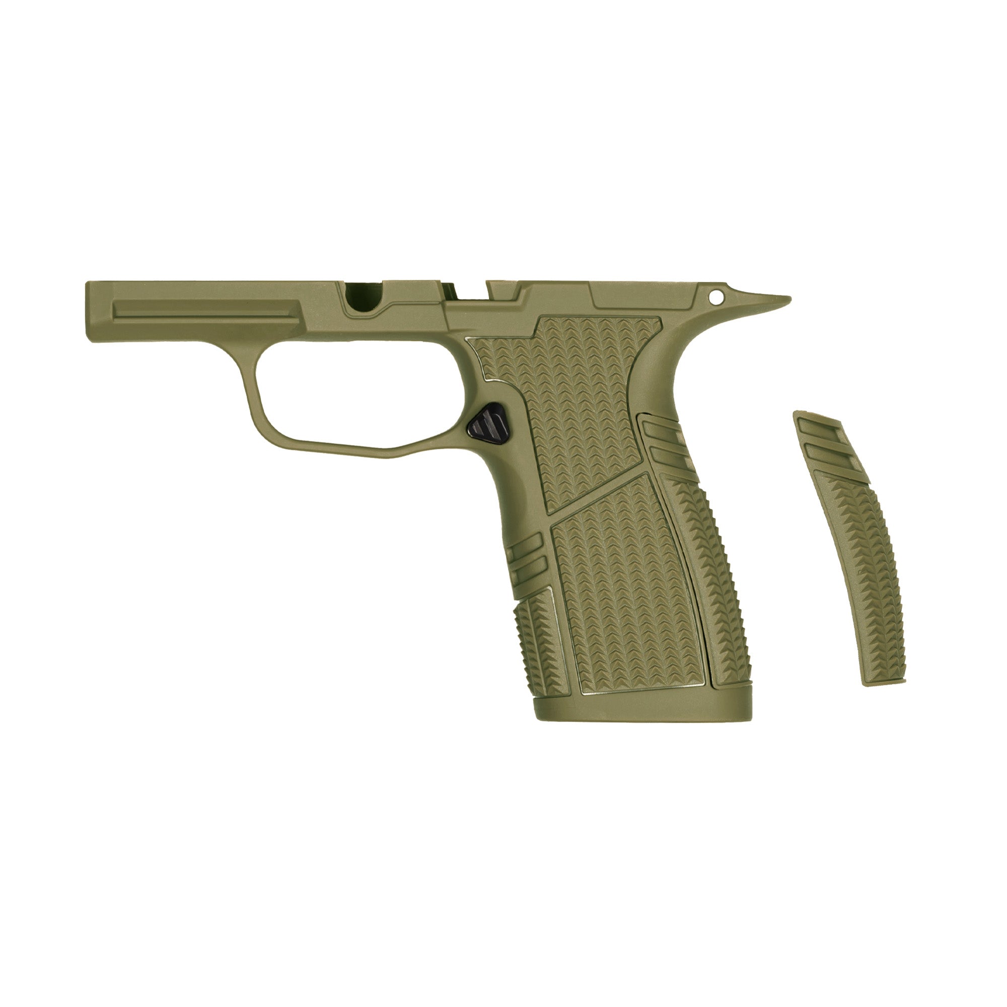 Tyrant CNC P365 Grip Module Snub Nose Version in Olive Drab Green (Part #TD-P365GRM-SNUB-OD)
