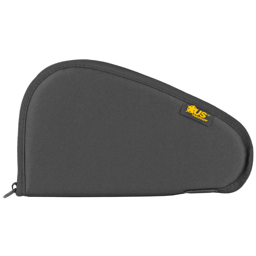 US PeaceKeeper P21011 11x6 Black Pistol Case with Double-Stitched Padding and Lockable D-Ring