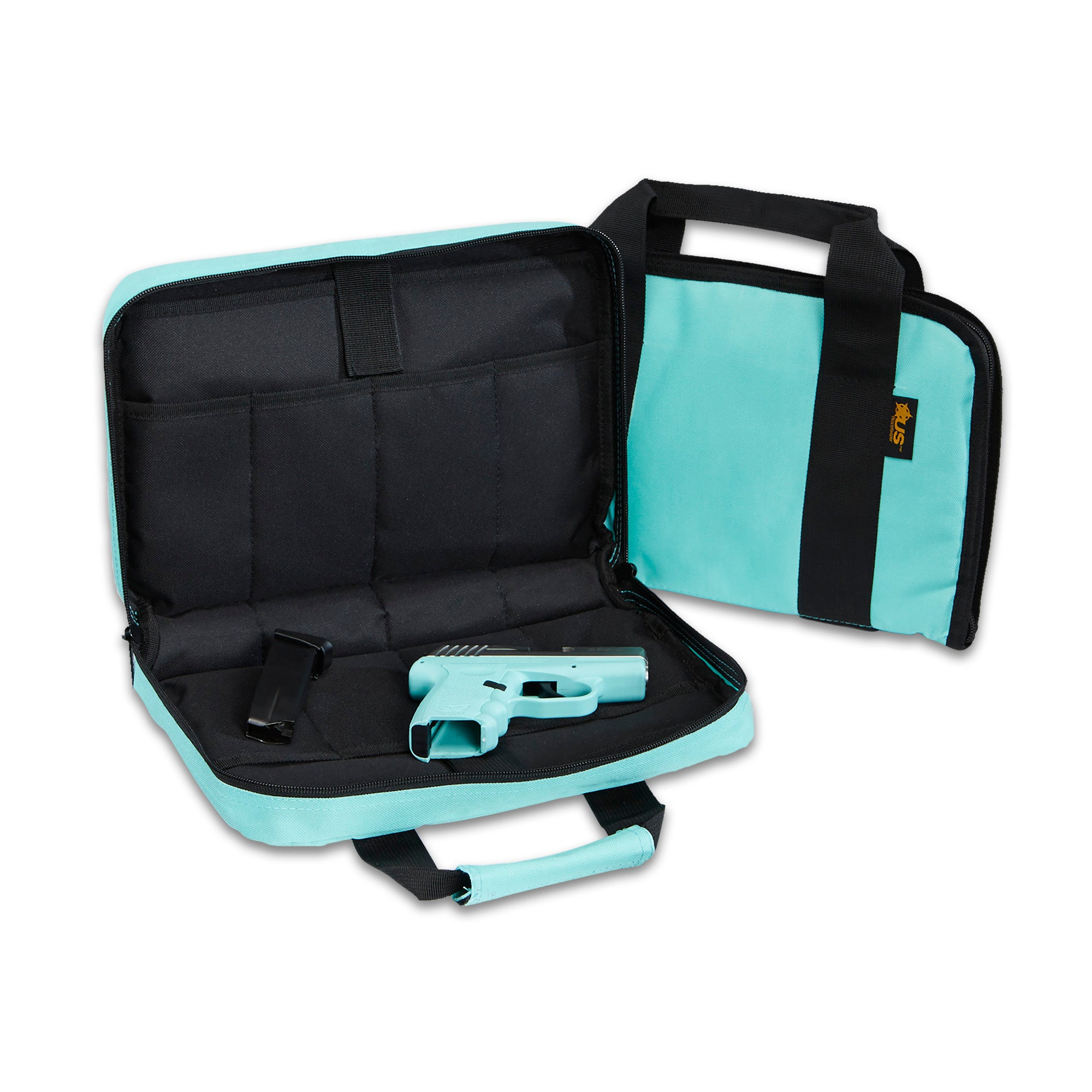 US PeaceKeeper P21122 Attache Pistol Case in Robin's Egg Blue with 600 Denier Polyester