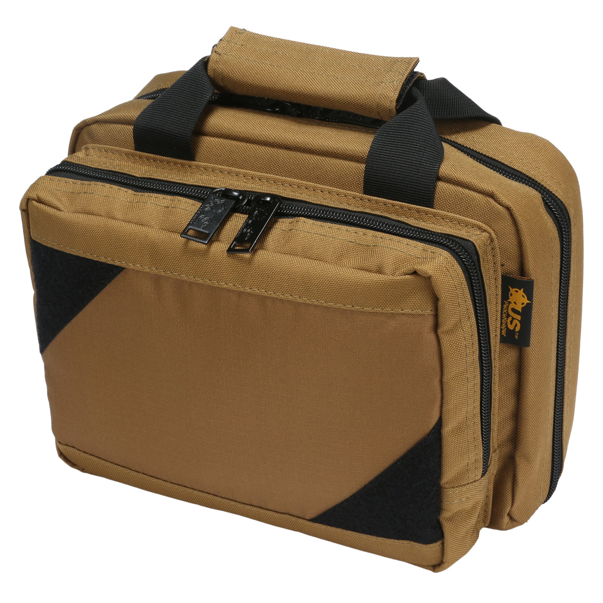 US PeaceKeeper Macro Mini Range Bag in Tan – Compact Nylon Storage for Pistols and Accessories