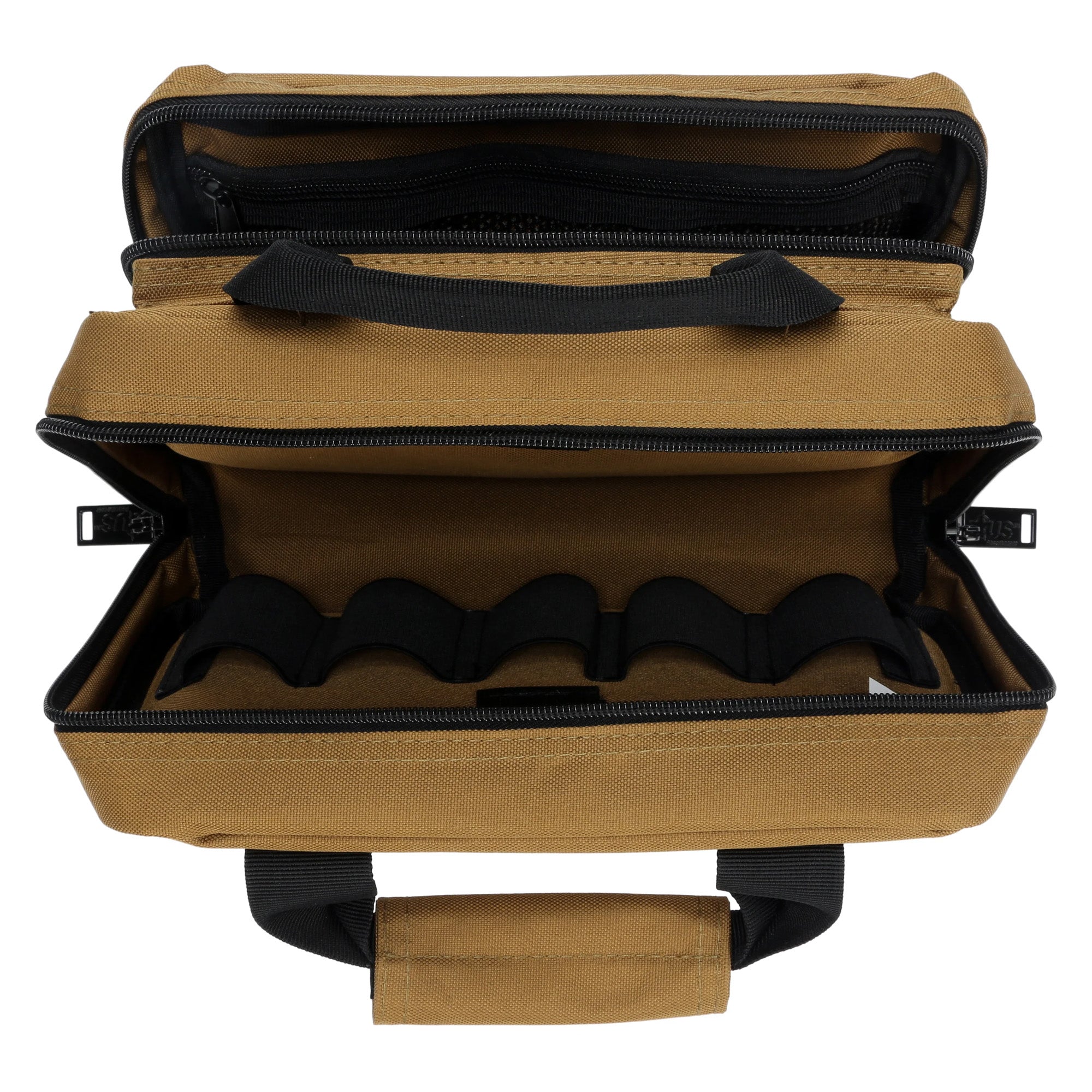 US PeaceKeeper Macro Mini Range Bag in Tan – Compact Nylon Storage for Pistols and Accessories