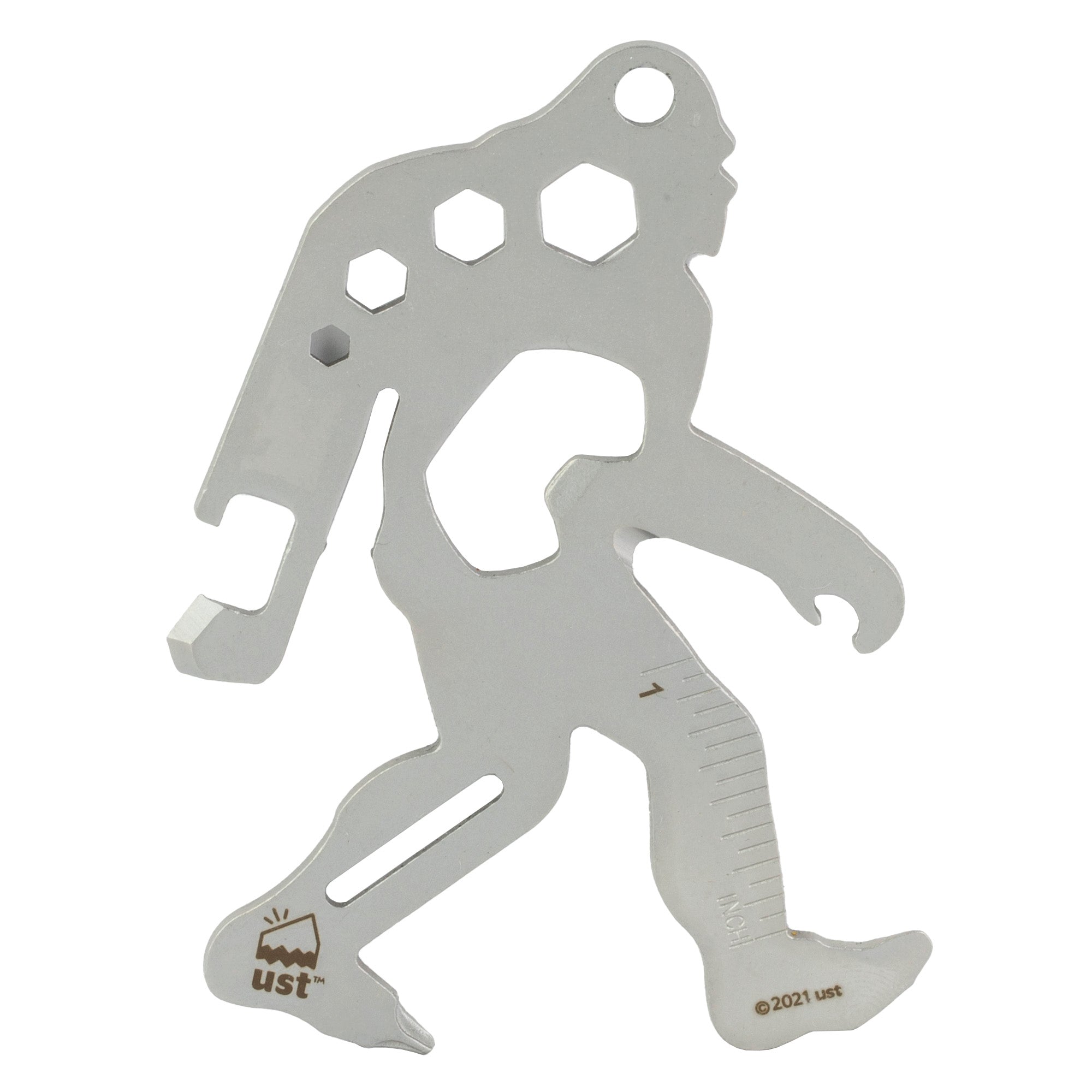 UST Ultimate Survival Technologies Sasquatch Tool - Long Stainless Steel Multi-Tool with Carabiner Clip