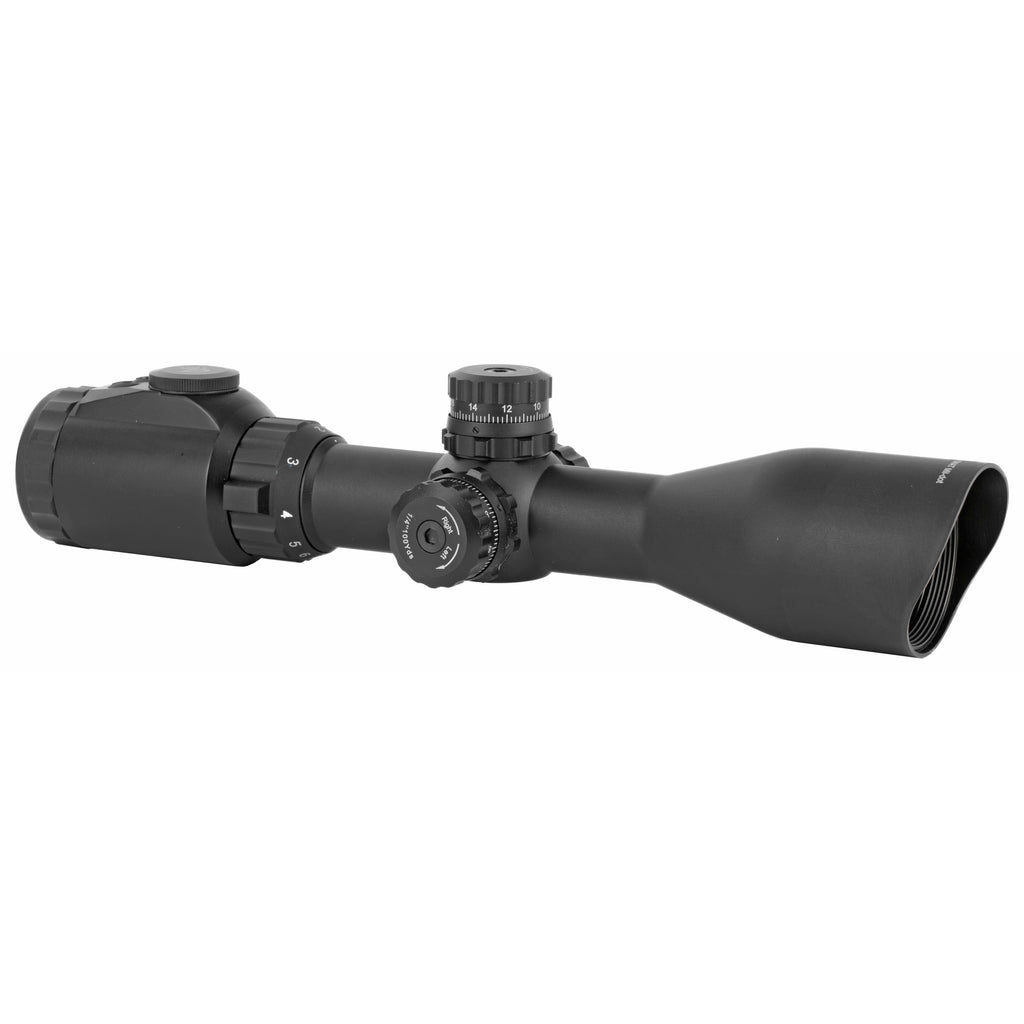 Leapers, Inc. - UTG AccuShot 2-7X44 AO 36-Color Mil-Dot Rifle Scope with Side Wheel Parallax Adjustment