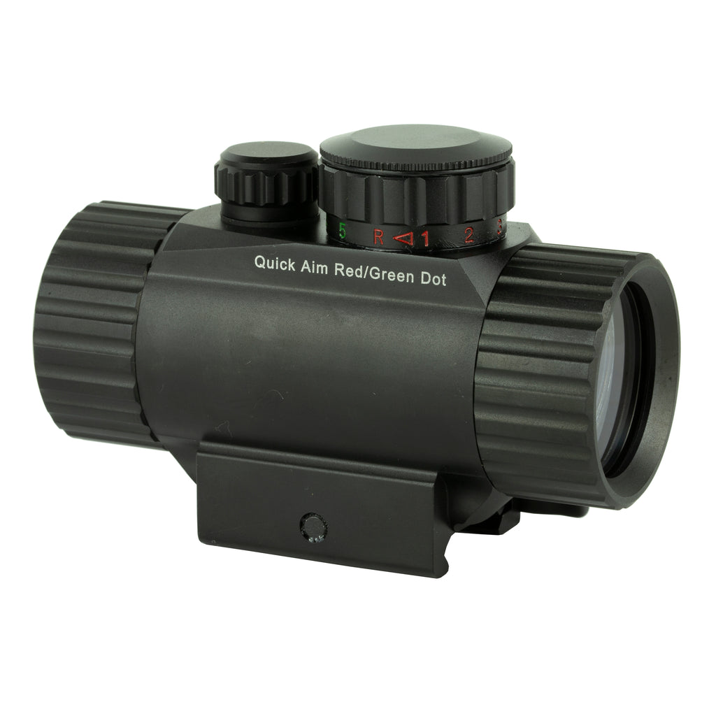 Leapers UTG 3.8 Inch ITA Red/Green Dot Sight with Quick Detach Mount and Flip-Open Lens Caps