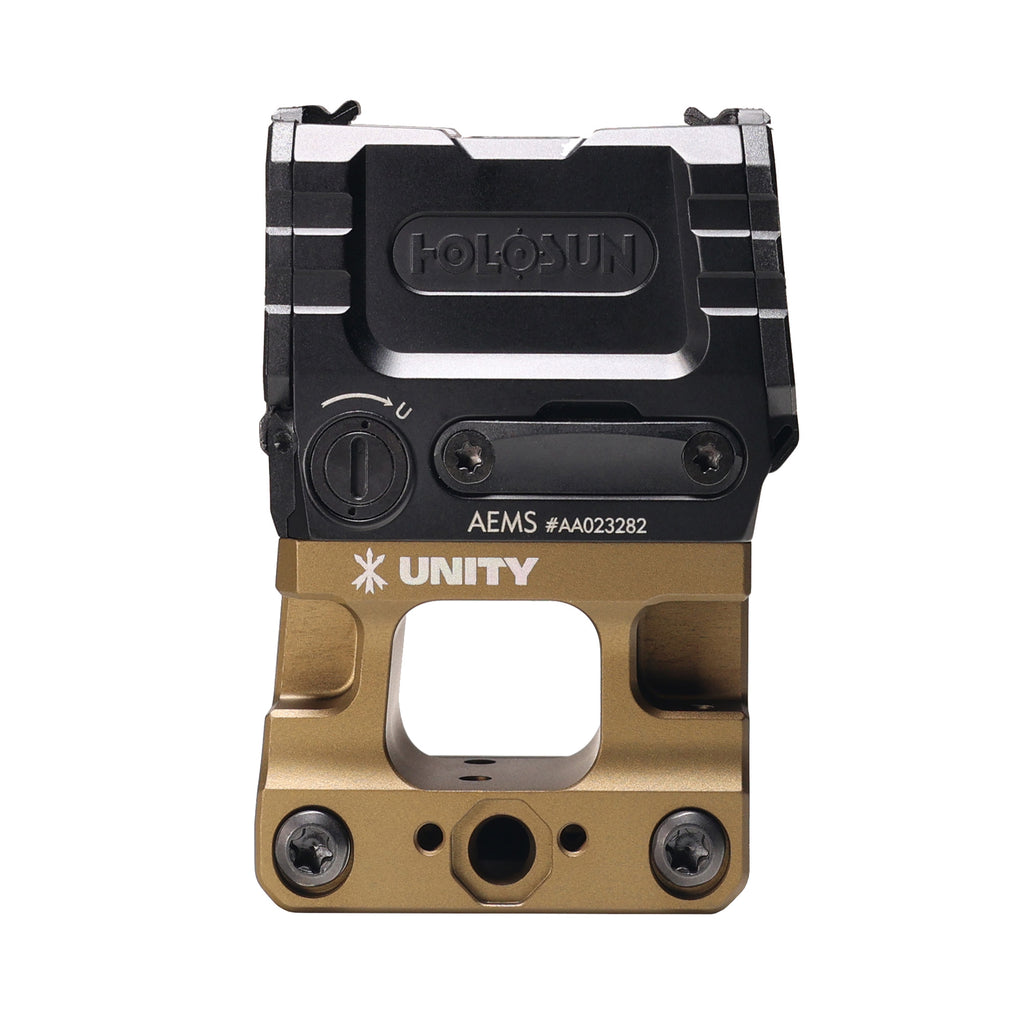 Unity Tactical FAST AEMS Flat Dark Earth Optical Mount – Quick Target Acquisition with 2.26-inch Centerline Height