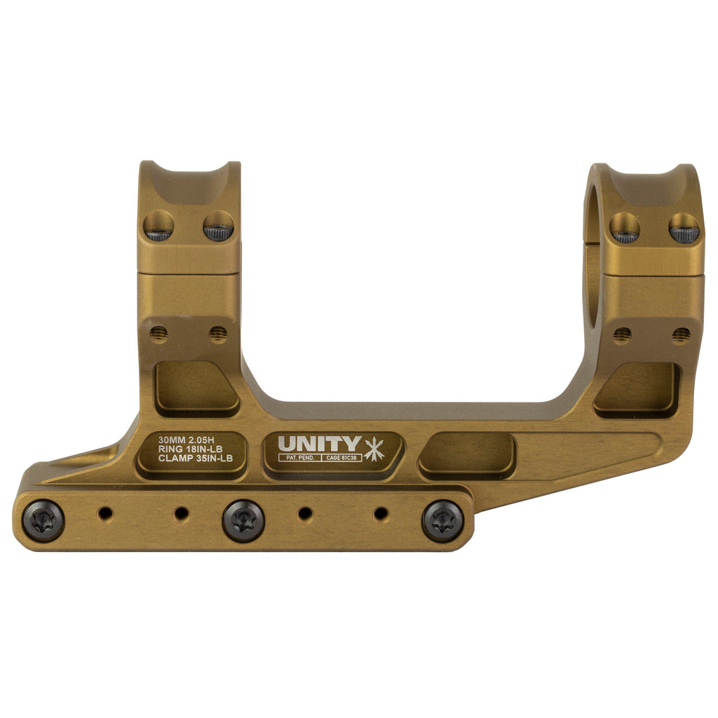 Unity Tactical FAST LPVO 30mm Mount in Flat Dark Earth - Part No. FST-S30205F
