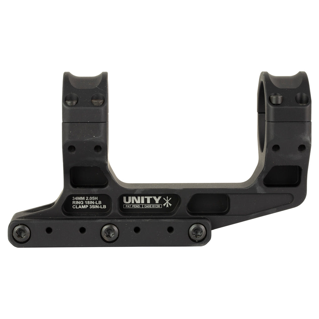 Unity Tactical FAST LPVO 34mm Mount – Black, Part Number FST-S34205B