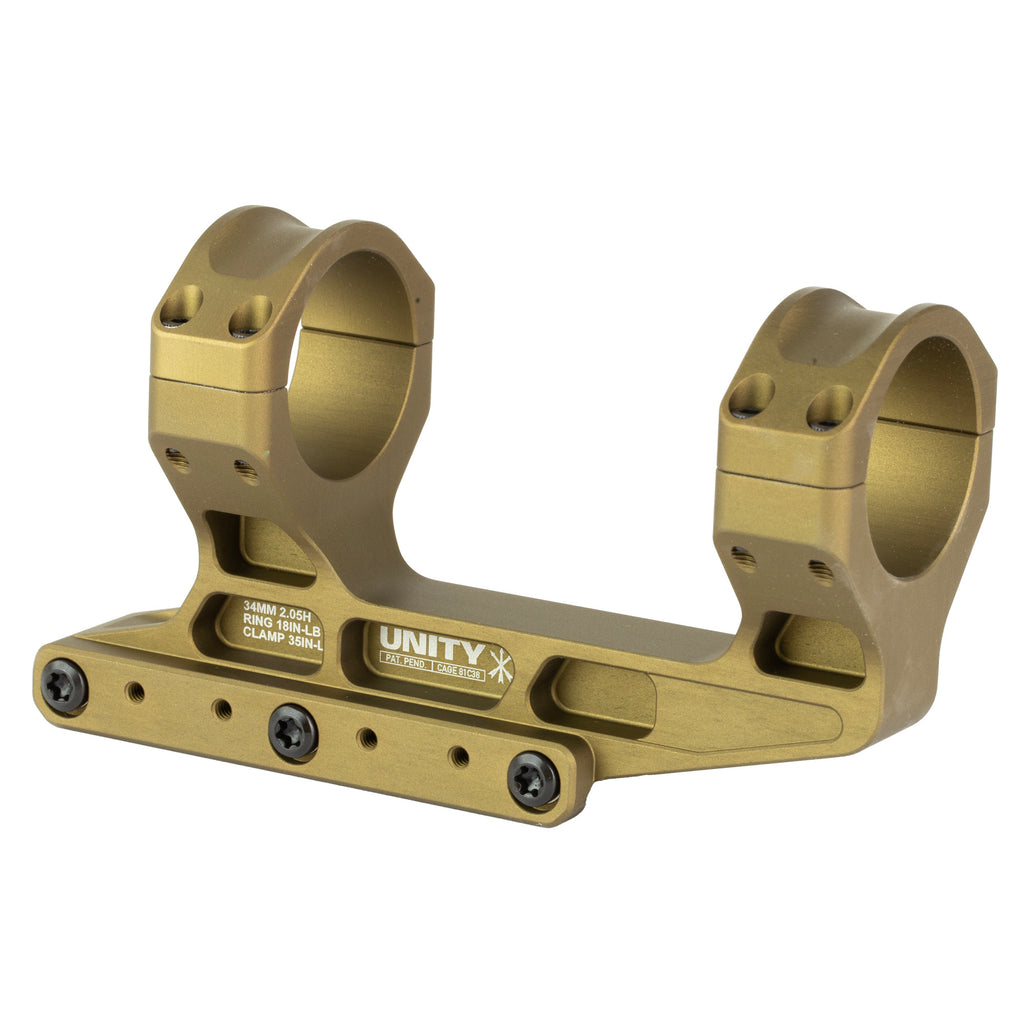 Unity Tactical FAST LPVO 34mm Mount in Flat Dark Earth - Model FST-S34205F