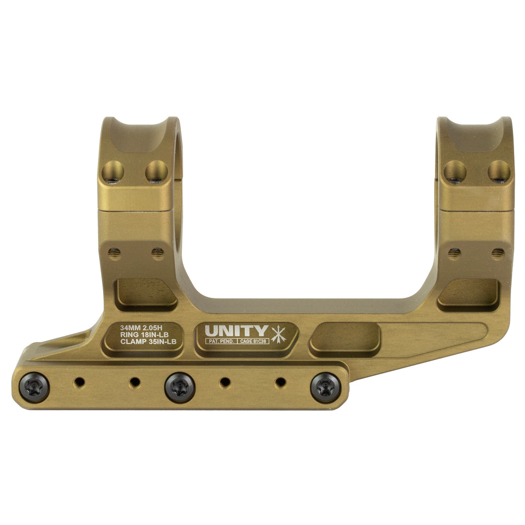 Unity Tactical FAST LPVO 34mm Mount in Flat Dark Earth - Model FST-S34205F