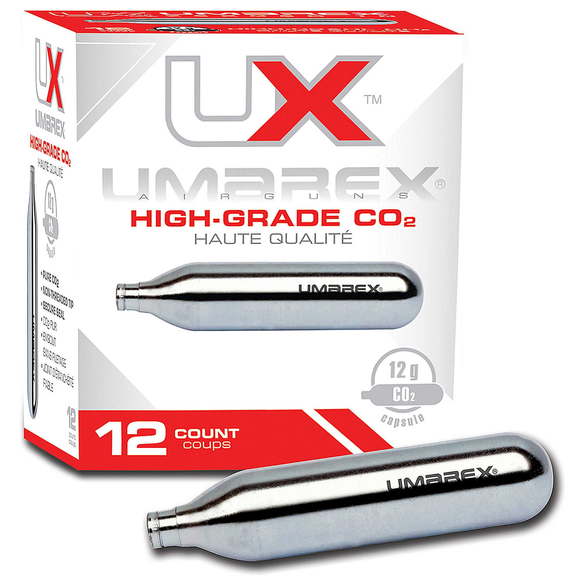 Umarex UMX Walther 12-Gram CO2 Cylinders – Pack of 12
