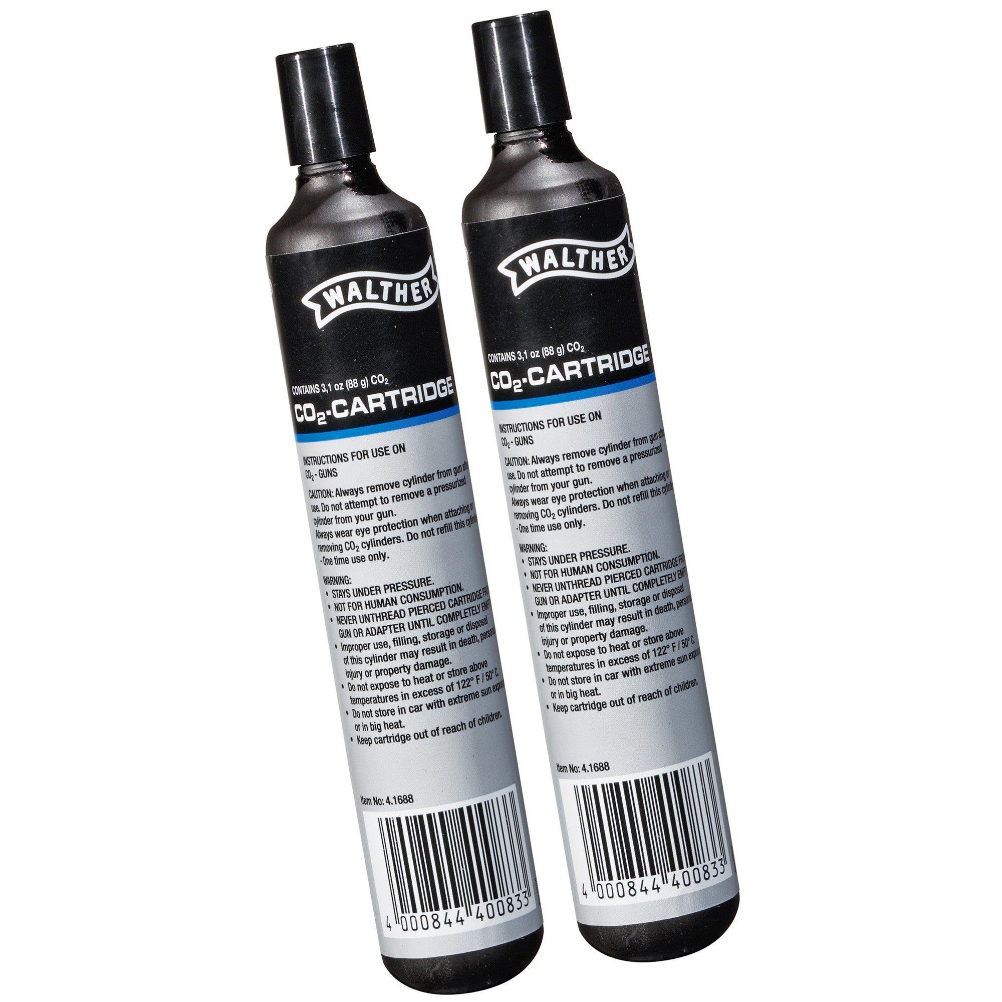 Umarex UMX Walther 88g CO2 Cylinders – 2 Pack for Air Gun Performance