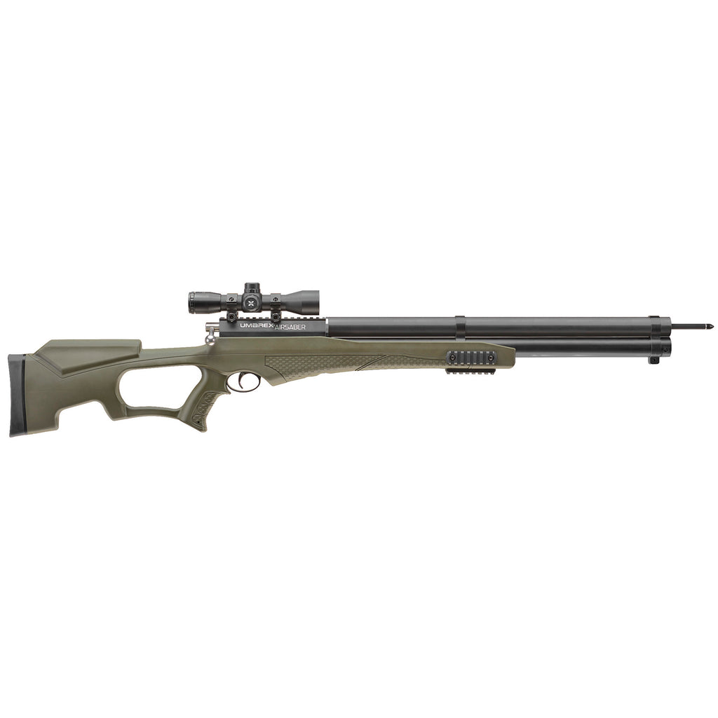 Umarex AirSaber Air Rifle Combo with Axeon 4x32 Scope - High-Performance Airbow, Black/Green