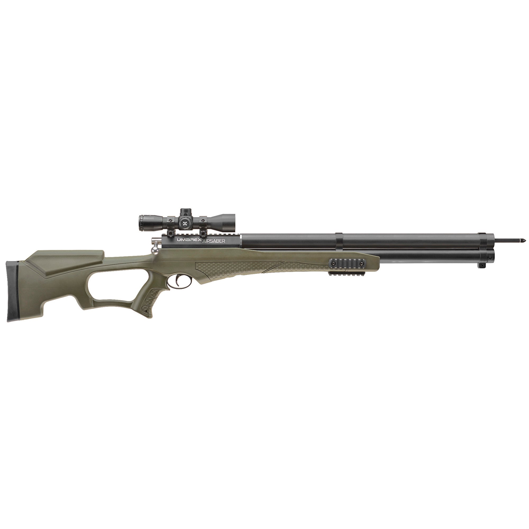 Umarex AirSaber Air Rifle Combo with Axeon 4x32 Scope - High-Performance Airbow, Black/Green