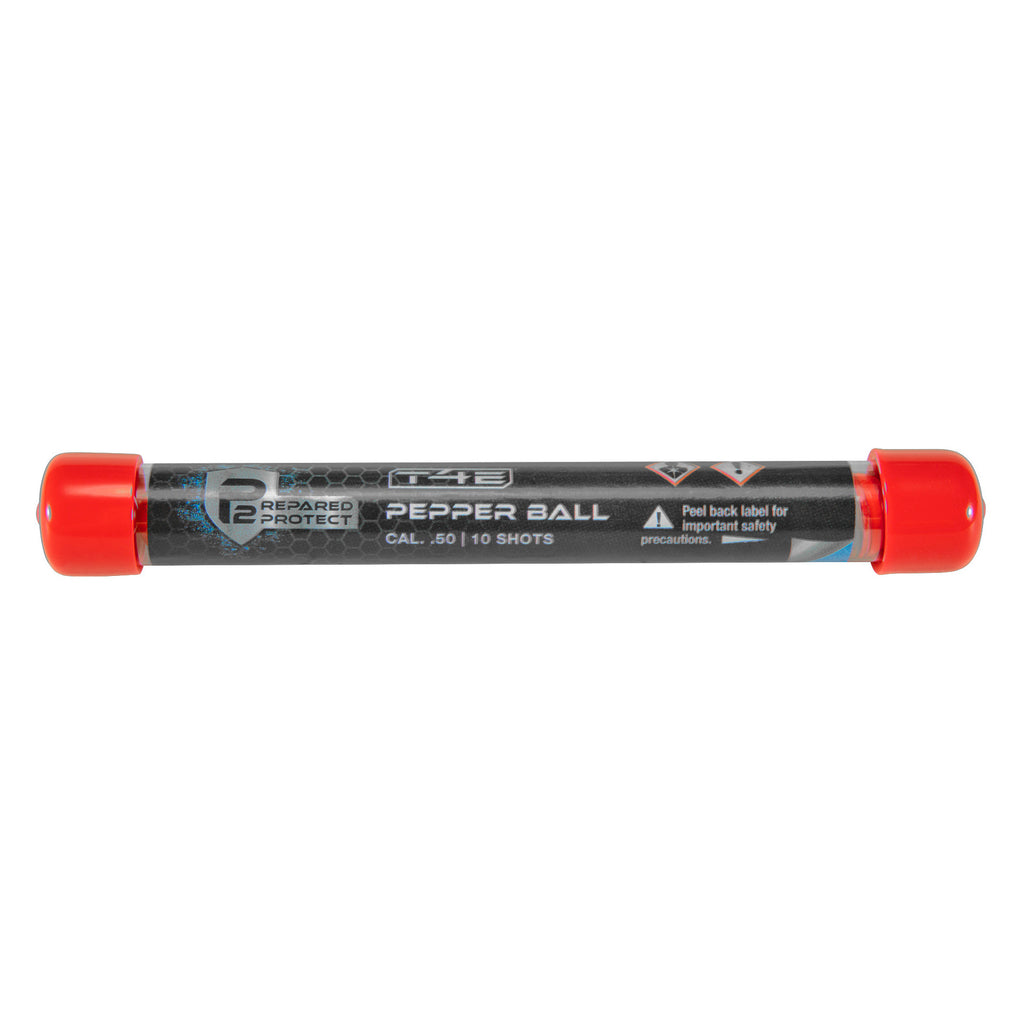 Umarex Prepared 2 Protect, Pepper Ball Rounds, .50 Caliber, Red And White, Contains 10 Pepper Projectiles