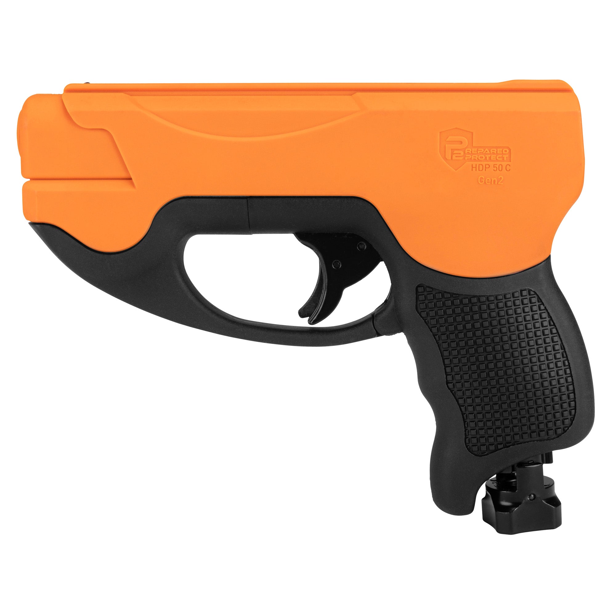 Umarex HDP50 Compact Gen 2, CO2 Pepper Ball Pistol, 50 Caliber, Black And Orange, 4 Rounds