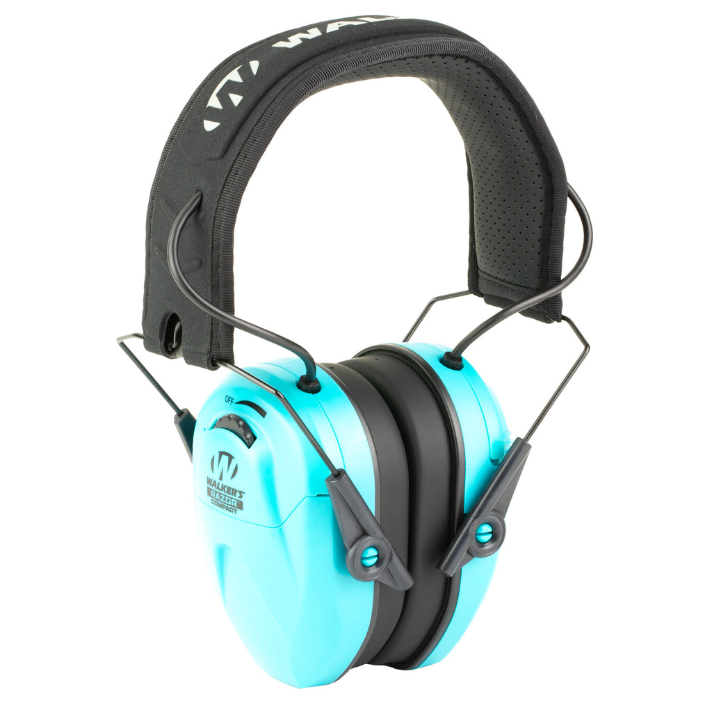 Walker's Razor Compact Electronic Earmuff in Teal, Model GWP-CRSEM-TL