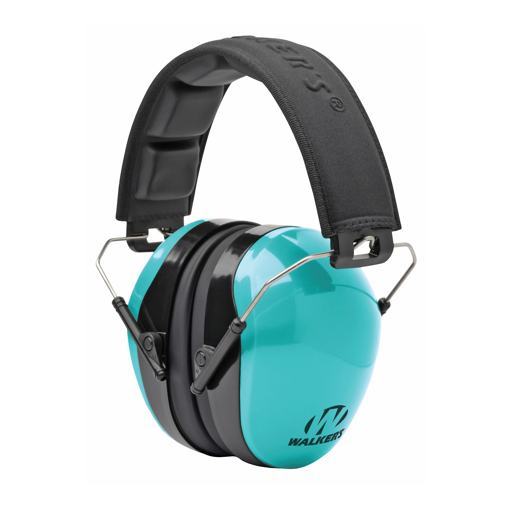 Walker's Passive Earmuff Headband in Aqua - Superior Hearing Protection and Comfort